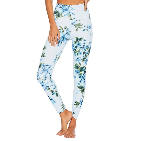Beach Riot Pants - NWT Beach Riot Floral Ribbed Leggings